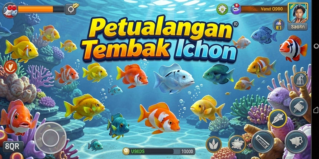 Tampilan screenshot gameplay 8QR yang seru dan penuh aksi Tembak Ikan.
