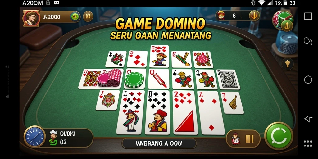 Tampilan gameplay A200M menampilkan aksi seru permainan Domino.