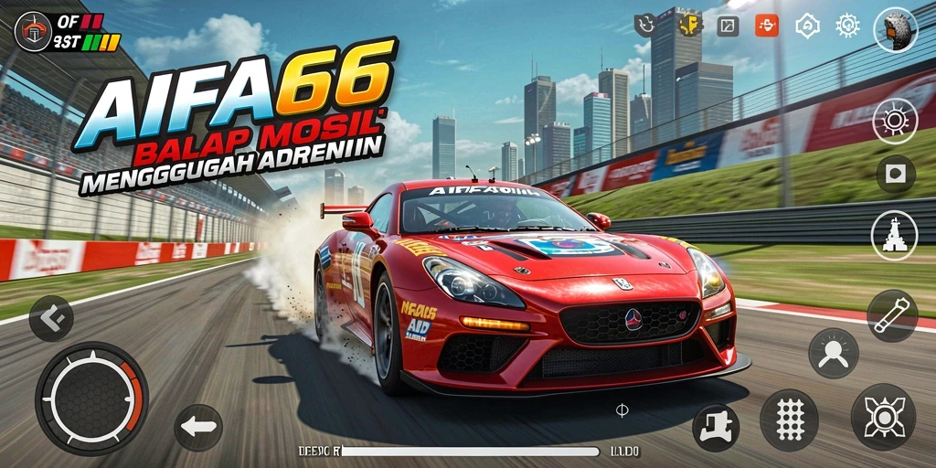 Tampilan menegangkan dari balapan dalam AIFA66 dengan mobil-mobil cepat.