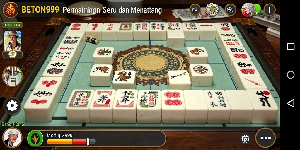 Screenshot BETON999 menunjukkan gameplay Mahjong yang menawan dan menantang.