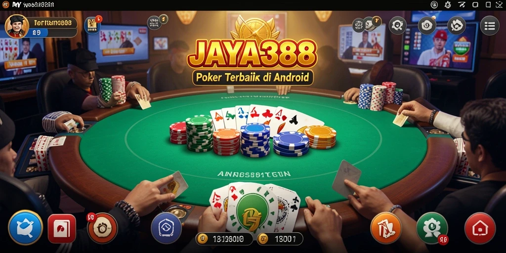 Tampilan JAYA388 menampilkan permainan poker yang seru dan interaktif.