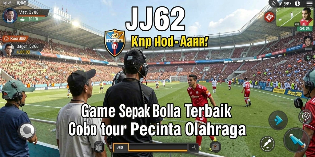 Tampilan gameplay <strong>JJ62</strong> yang intens dan realistis dalam suasana stadion.