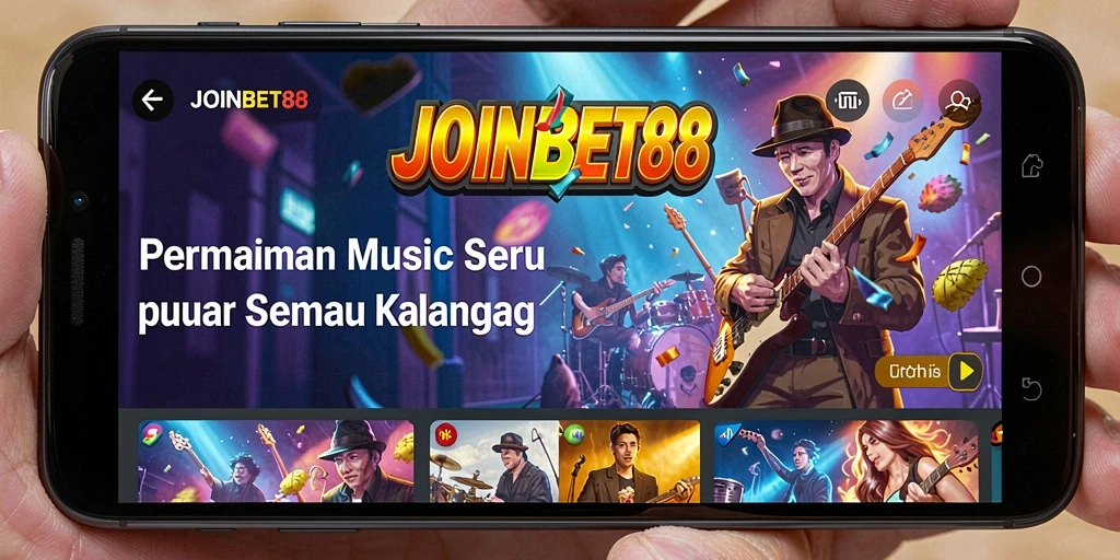 Screenshot dari gameplay <strong>JOINBET88</strong> menampilkan antarmuka yang menarik dan berbagai pilihan lagu.