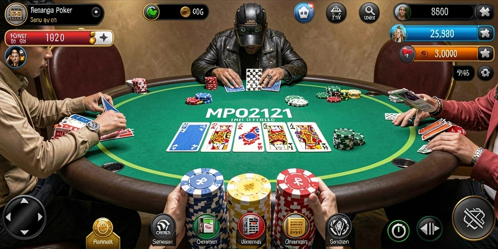 Screenshot MPO2121 menampilkan pengalaman bermain Poker yang mendebarkan.