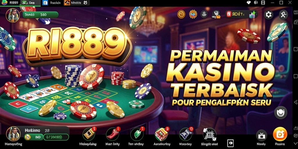Tampilan menarik dari gameplay Kasino yang mengasyikkan di RI889.