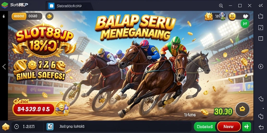 Tampilan aksi balapan seru dalam permainan SLOT88JP yang memukau.